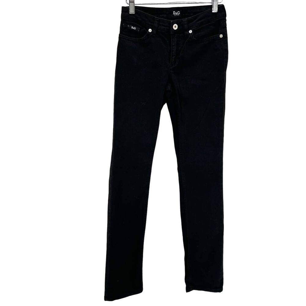 D&G Dolce & Gabbana Slimmy women’s black slim jeans pantd - Picture 3 of 10